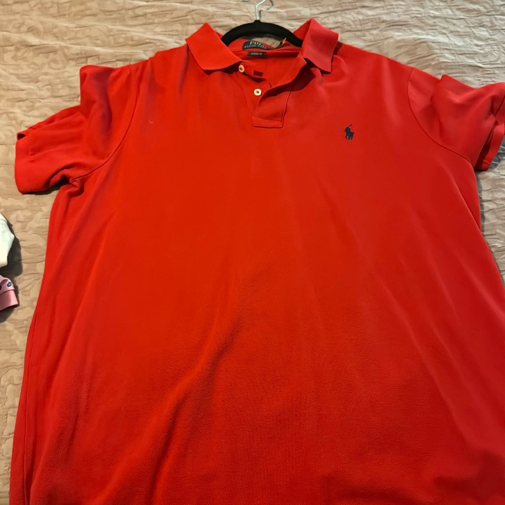Men’s large polo collar shirt